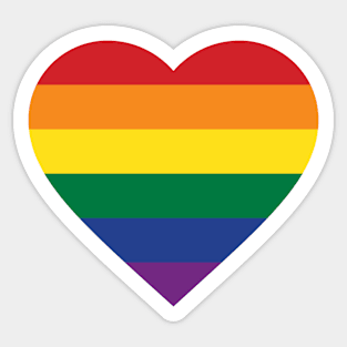 Rainbow Pride Flag (white merch) Sticker